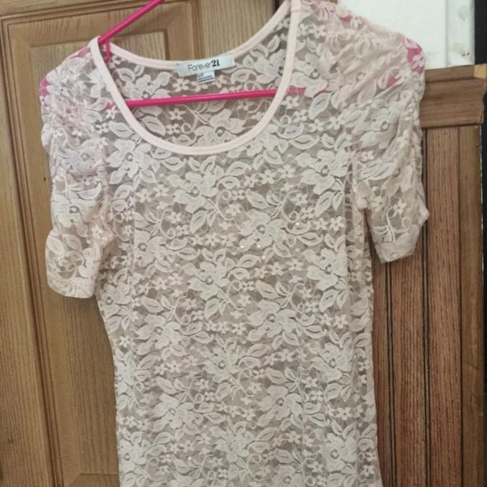 Forever21 Sheer/Lace top
